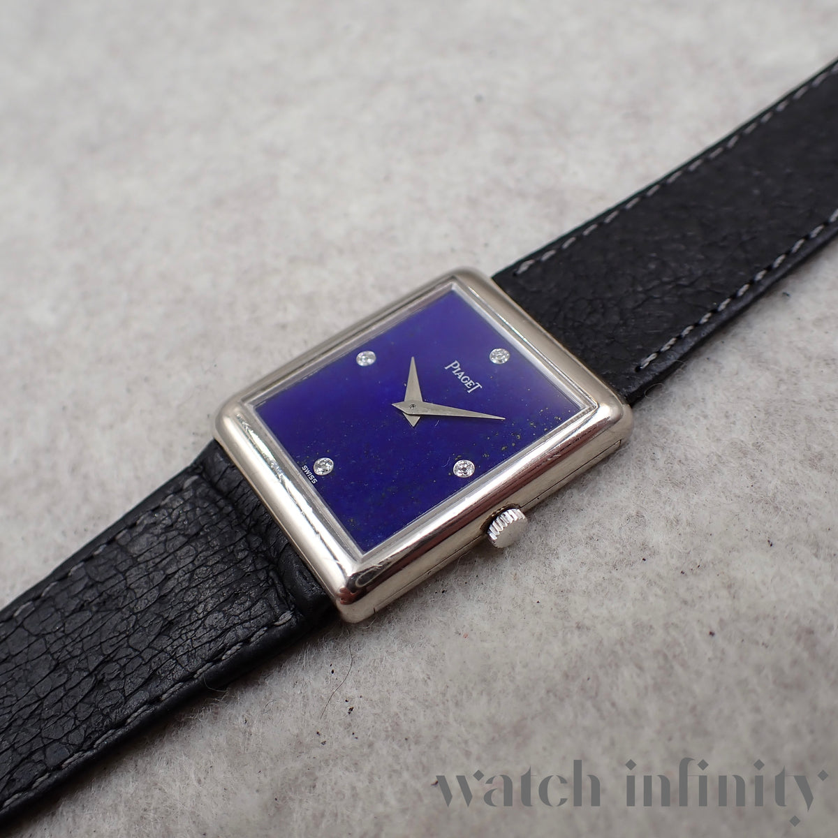 Piaget, réf. 9150, or gris 750 et cadran en lapis-lazuli