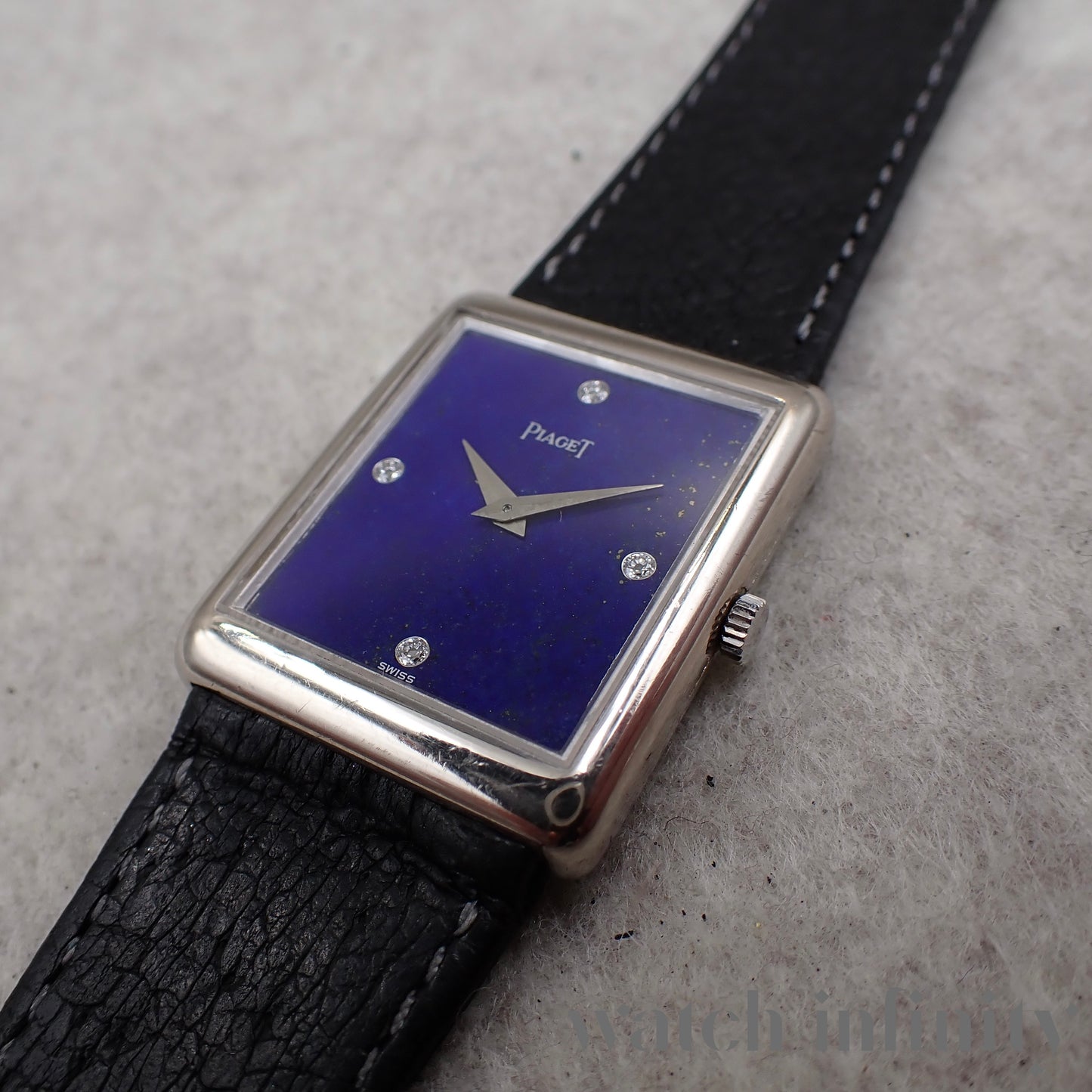 Piaget, réf. 9150, or gris 750 et cadran en lapis-lazuli